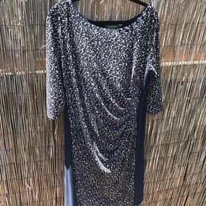 Ralph Lauren Plus Size ¾ length sleeve shift dress